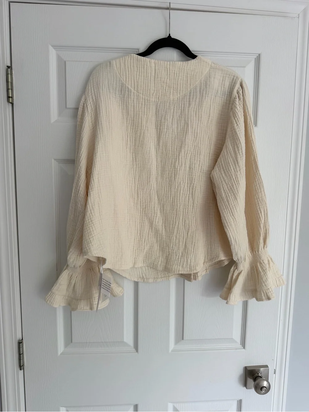 NWT Nothing Fits But Women's LUXE RUFFLED MUSLIN SET in Eggshell